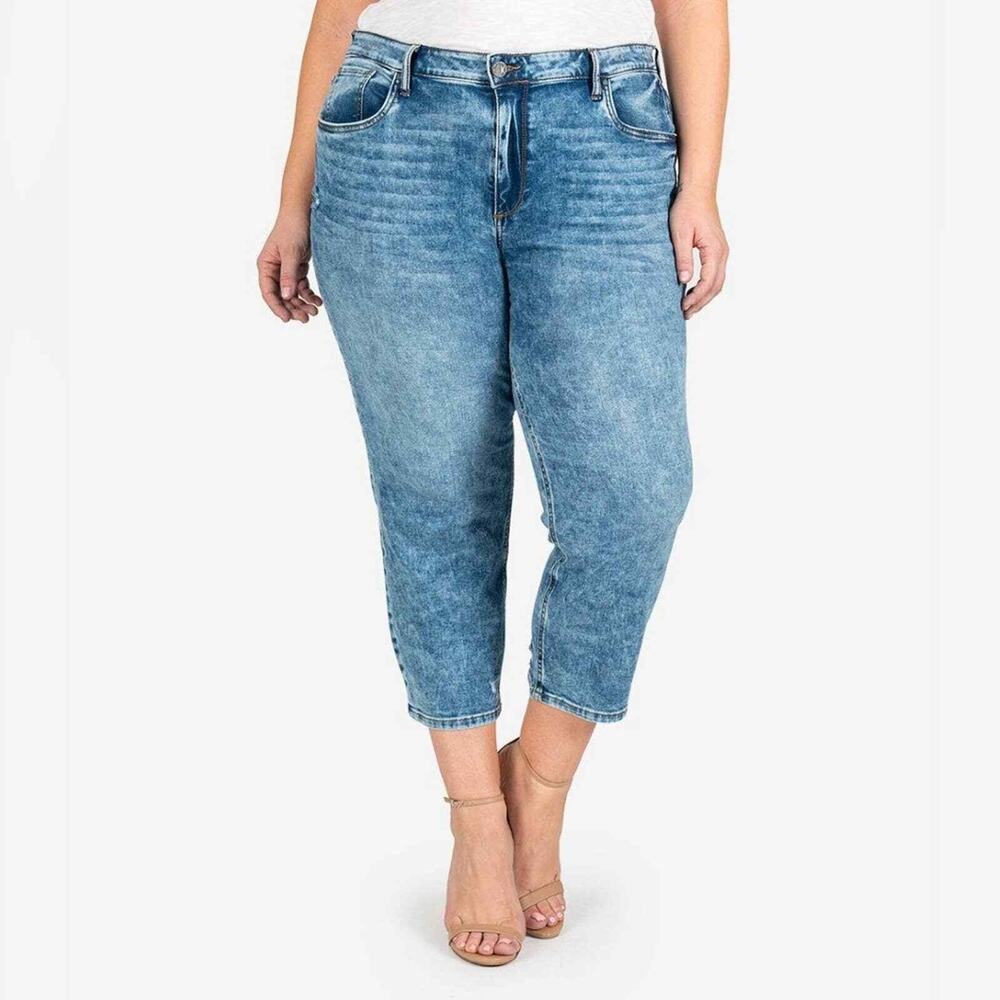 Kut From The Kloth Naomi Girlfriend Ankle Straight Leg Womens plus size 16W